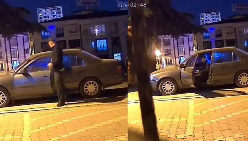 Park Halindeki Otomobili Saniyeler İçinde Çalan Hırsızlık Olayı Şok Etti!