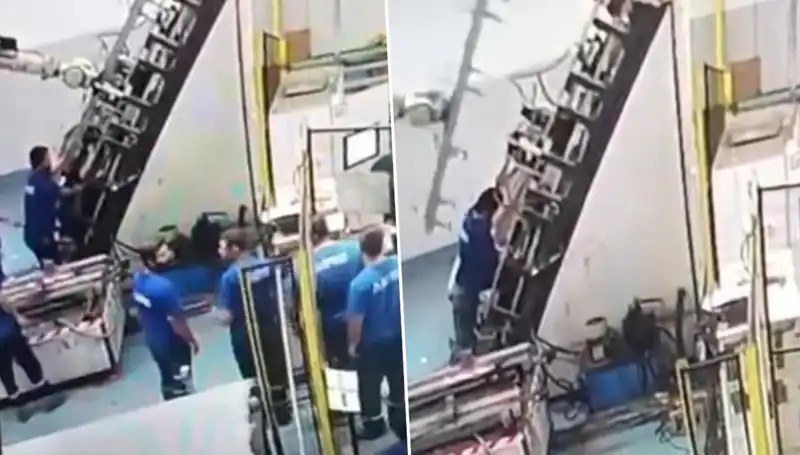 Fabrikada Şok Edici Kaza: Makine Sırtına Saplandı