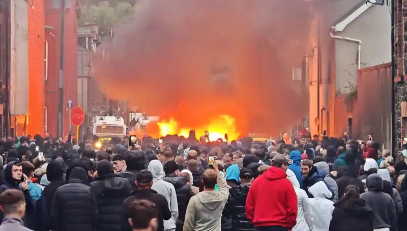 Kuzey İrlanda’da Cinsel Saldırı Protestolarında Şiddet Olayları: Evler Cayır Cayır Yandı