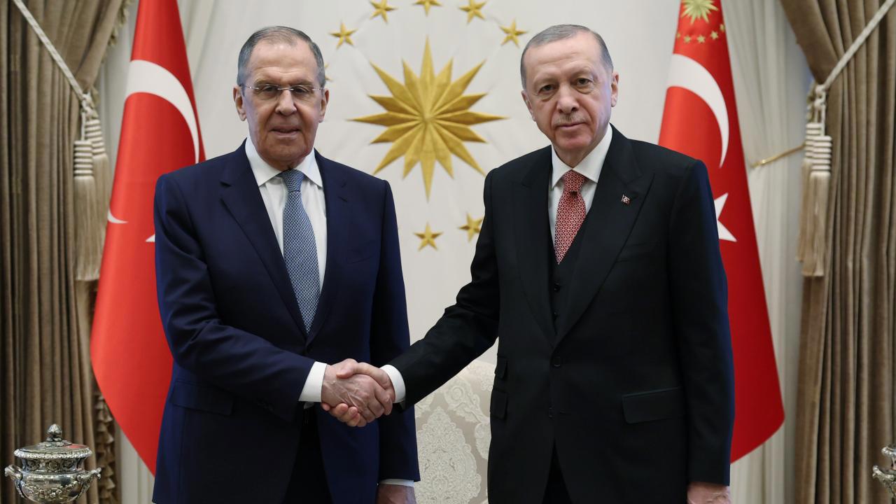 Cumhurbaşkanı Erdoğan, Rusya Dışişleri Bakanı Lavrov'la Görüştü