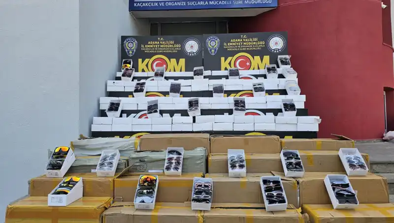 Adana’da Rekor Nitelikte 12 Bin Kaçak Güneş Gözlüğü Ele Geçirildi